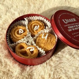 Cookie Shape Scented Candle Set 4PCS Coffee & Milk Aroma For Home Decor (Option: Tin Box)