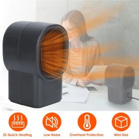400W Portable Electric Space Heater Mini Desktop Fan Heater Personal Small Space Heater For Home Office (Option: Black)
