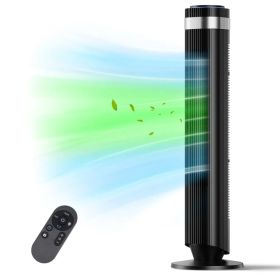 The Bedroom Is Equipped With A Silent Tower-type Fan, A 28-decibel Standing Fan, Intelligent Automatic Mode, And A 64' Swivel Bladeless Cooling F (Option: Black)