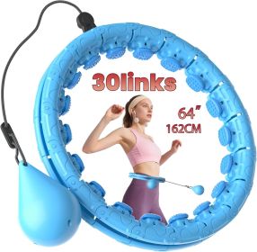 Weighted Infinity Exercise Hoop - 64in 30 Links Smart Hoop for Adult Weight Loss (Color: 30-Blue)