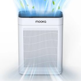 MOOKA TM06 White Air Purifiers For Home Large Room Pets Up To 2200 Sq Ft, H13 True HEPA Air Purifier Cleaner, Fragrance, Air Purifier For Bedroom (Option: White)