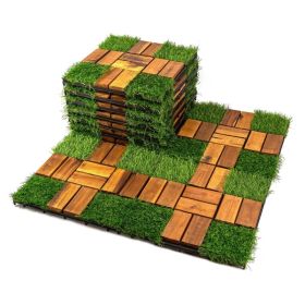 10PC 12inch*12inch High-quality Acacia Wood Modular Flooring, Model 057, Is Easy To Install And Enhances Your Home's Elegance And Comfort. (Option: 12inch12inch)